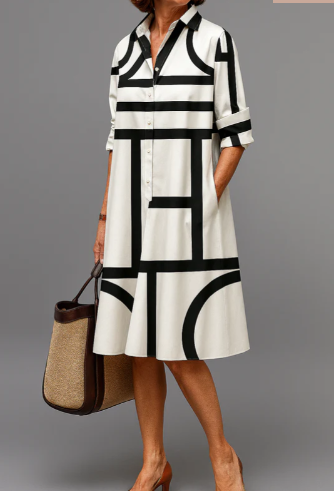Robe midi soignée et stylée
