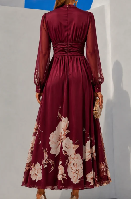 Nadia | Robe en Chiffon Imprimé