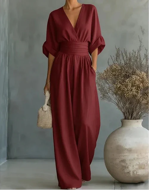 Combinaisons V-neck taille haute