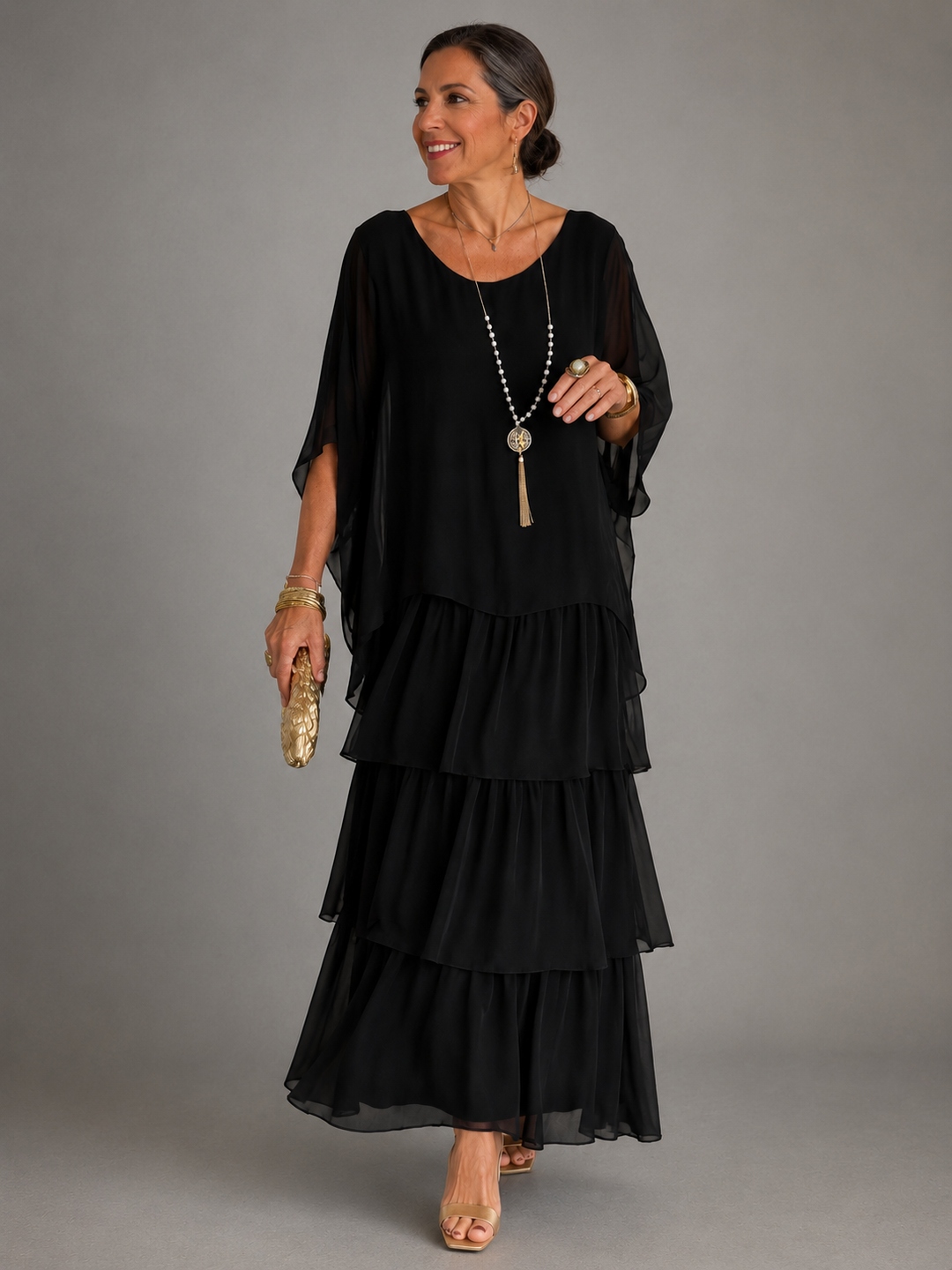 Robe longue élégante et fluide