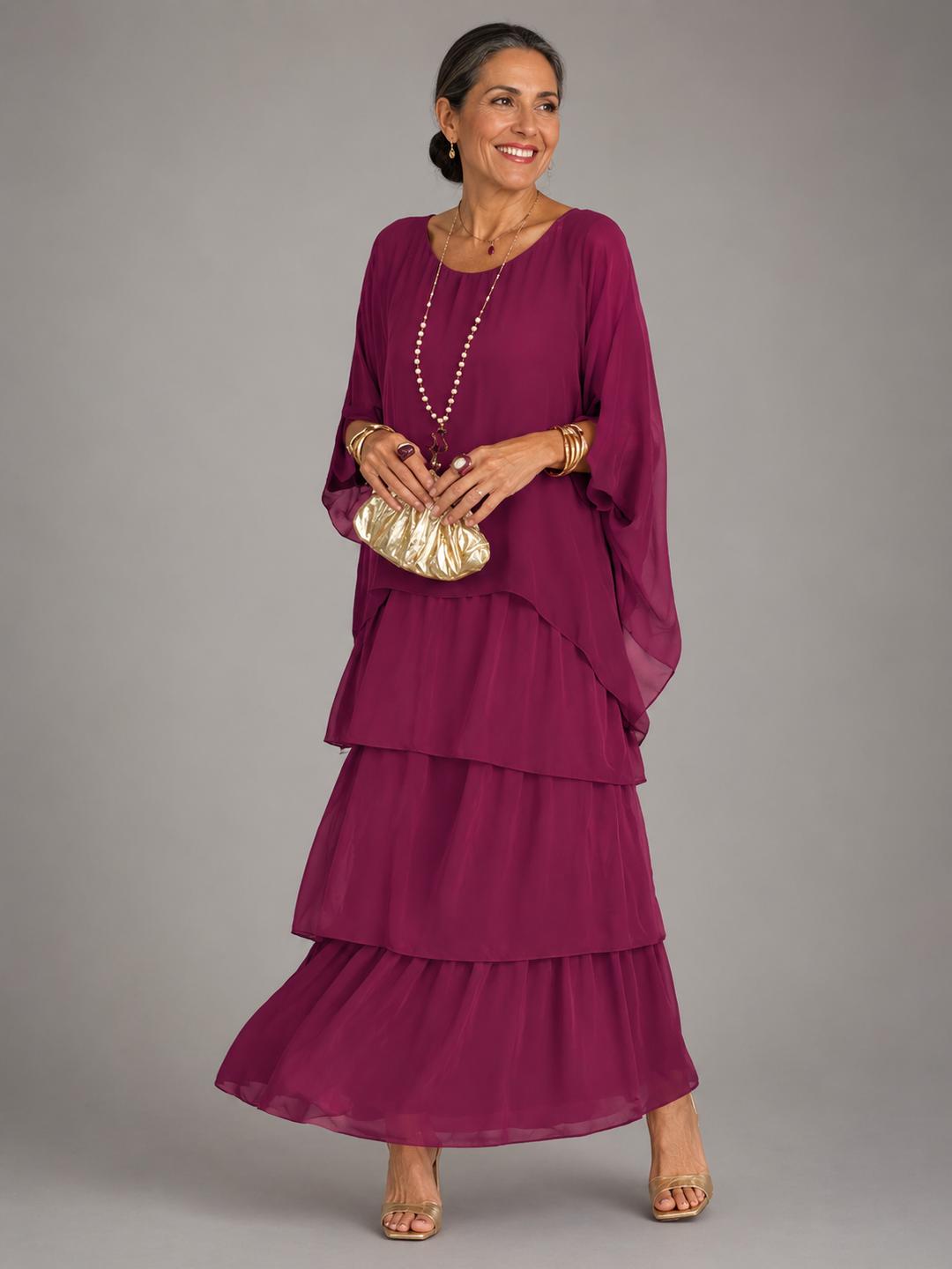 Robe longue élégante et fluide