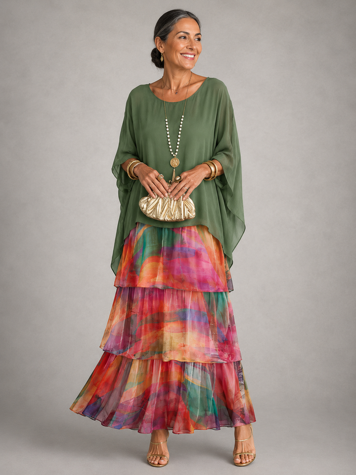 Robe longue élégante et fluide