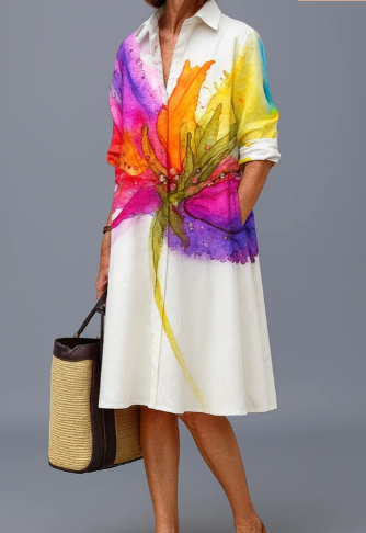 Robe midi soignée et stylée