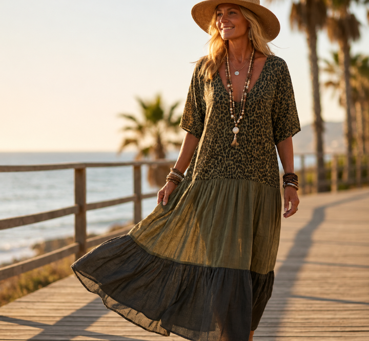 Robe bohémienne élégante et longue pour femmes