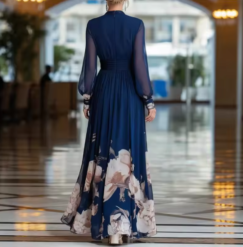 Nadia | Robe en Chiffon Imprimé