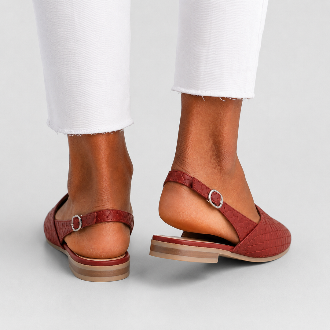 Mocassins Tressés à Bride Arrière