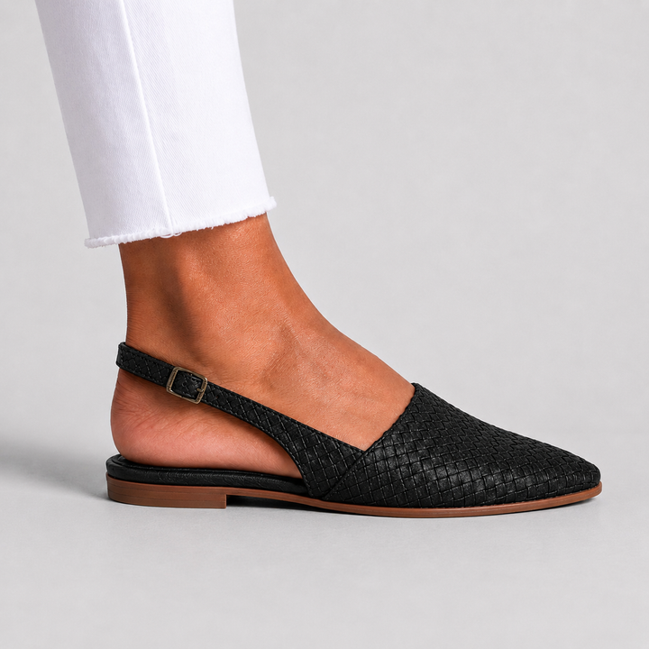 Mocassins Tressés à Bride Arrière