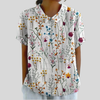 Daphne | Blouse avec Col à Motif Floral