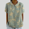 Cynthia | Blouse avec col brodé et motifs floraux