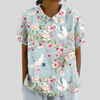 Nadine | Blouse avec Col à Fleurs