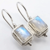 Beatriz - Boucles d'oreilles vintage avec pierre de lune carrée