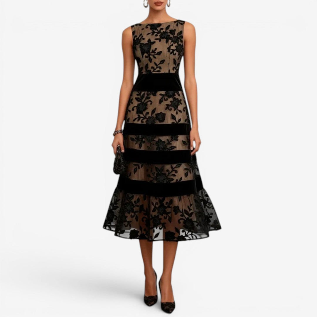 Pria Robe midi en dentelle florale
