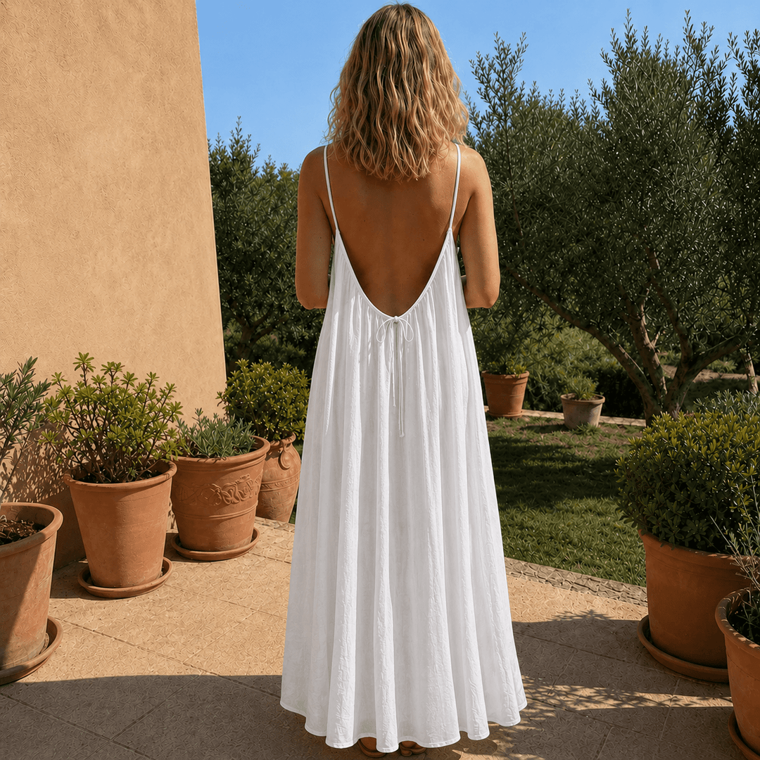 Diandra - Robe Longue Élégante Avec Dos Nu