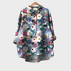Cora | Blouse Fleurie Peinte avec Boutons Frontaux