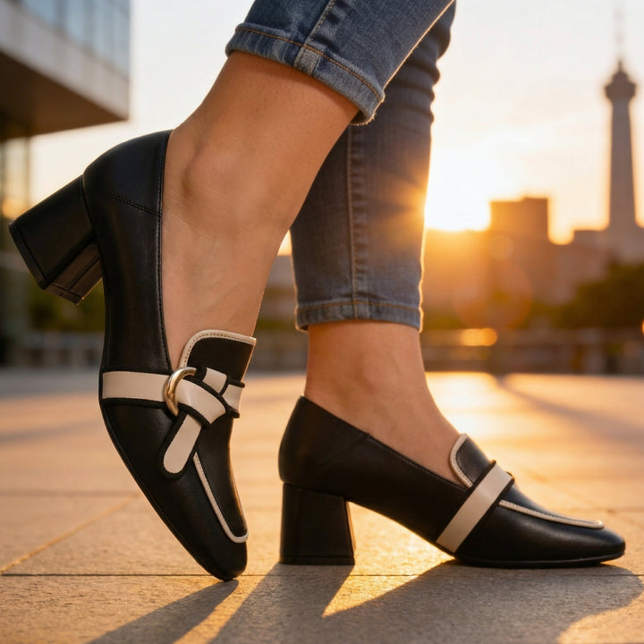 Mocassins avec Profil Contrastant