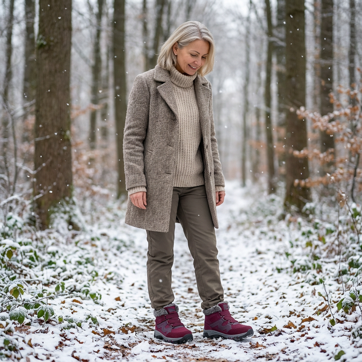 Montela – Chaussures Orthopédiques d'Hiver Rouges
