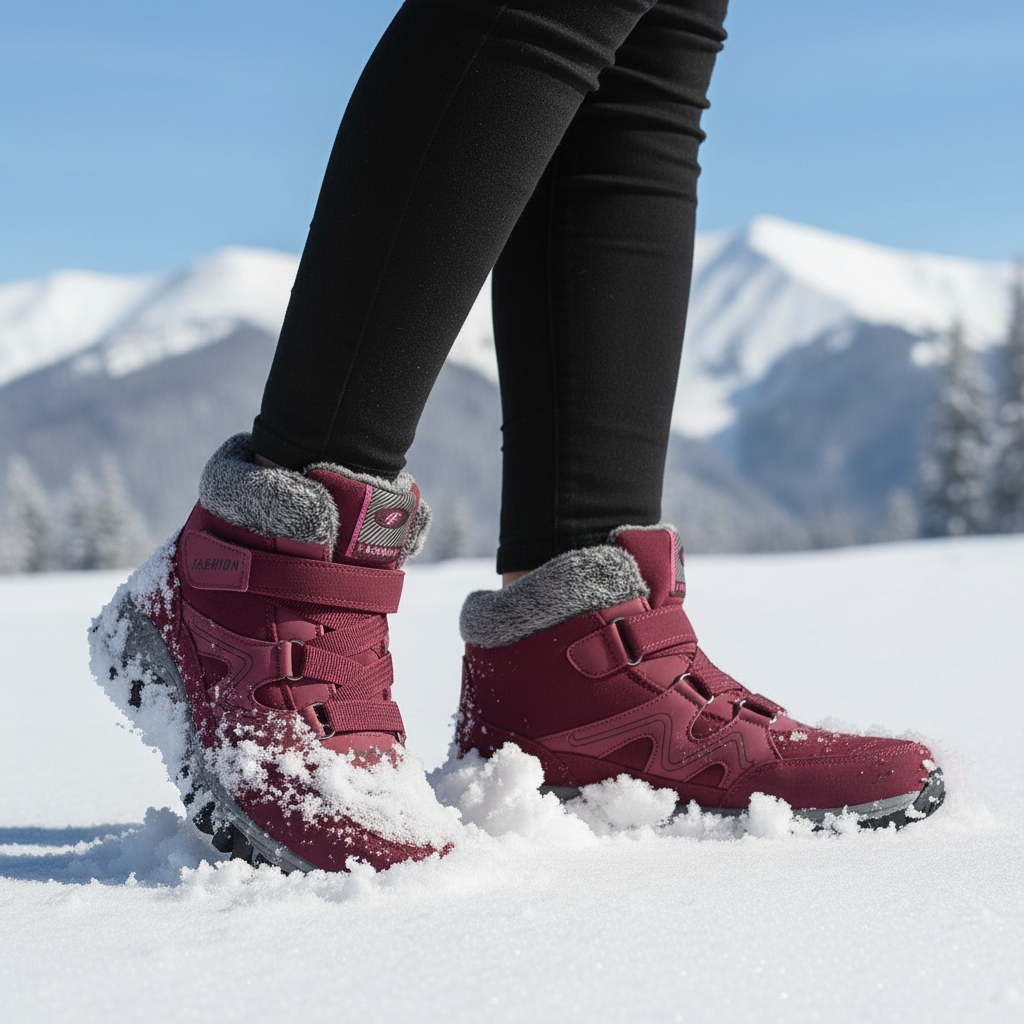 Montela – Chaussures Orthopédiques d'Hiver Rouges