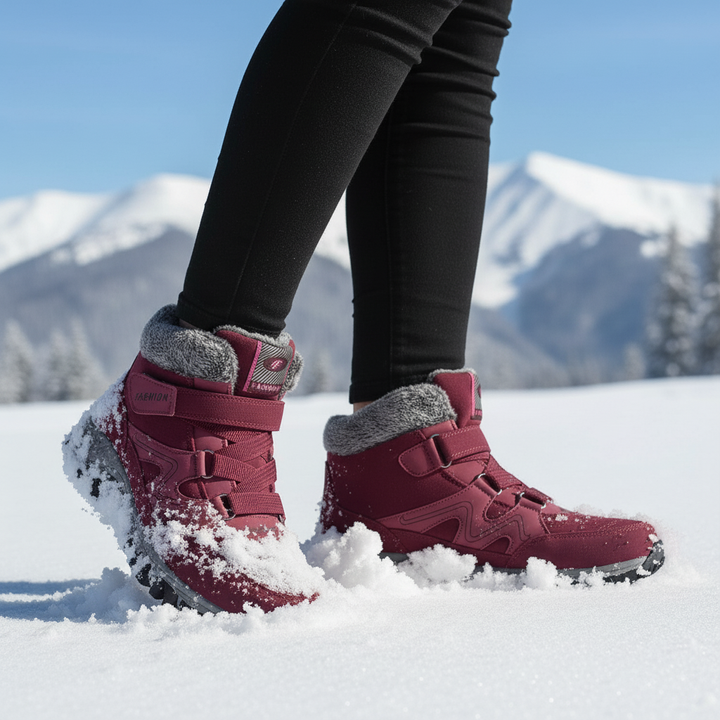 Montela – Chaussures Orthopédiques d'Hiver Rouges