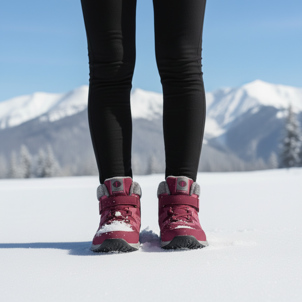Montela – Chaussures Orthopédiques d'Hiver Rouges