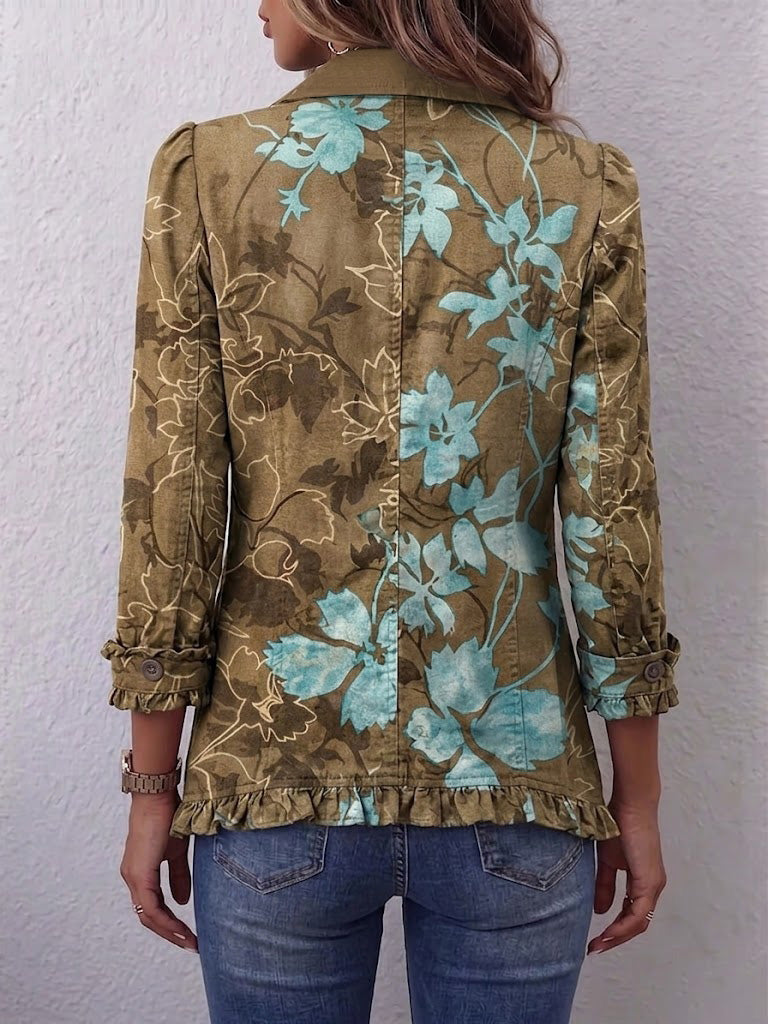 Sidonie | Veste vintage florale à volants
