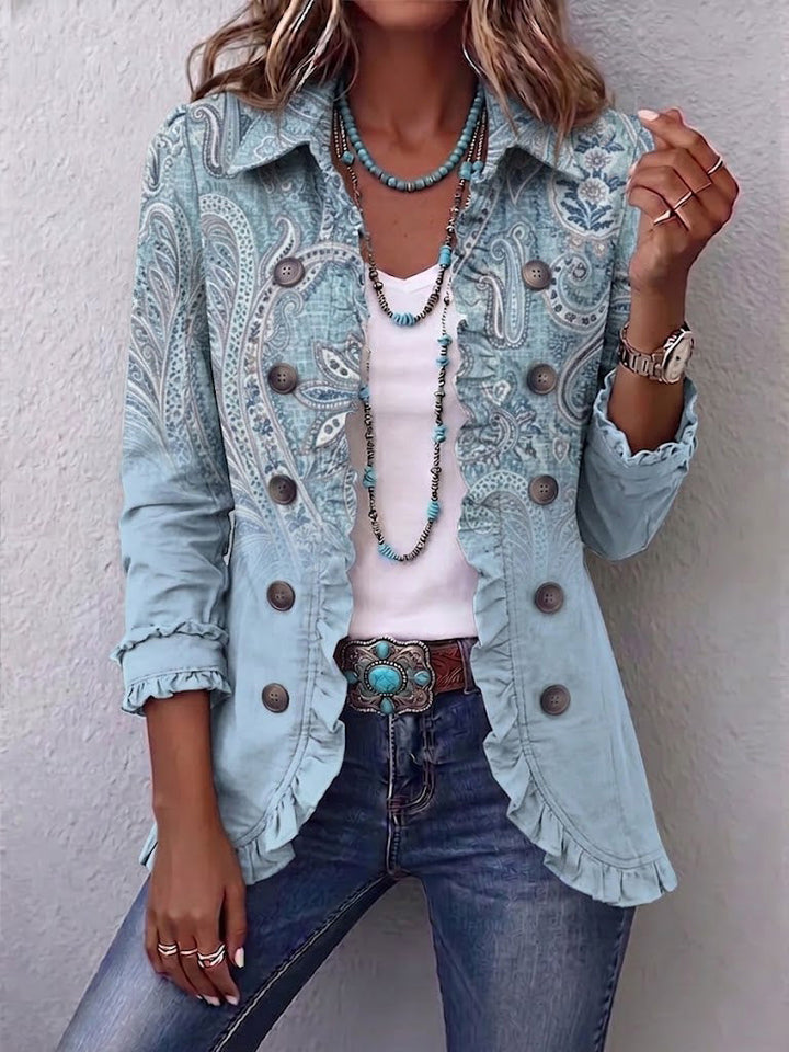 Estelle | Veste à volants paisley vintage