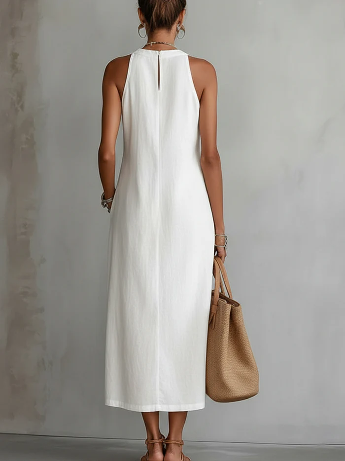 Robe Midi Jimena avec Détails Brodés