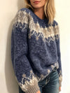 Pull en tricot à col rond style Fair Isle décontracté