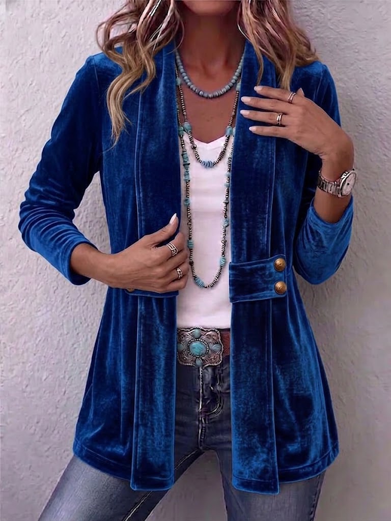 Honorine | Veste ouverte à bouton vintage