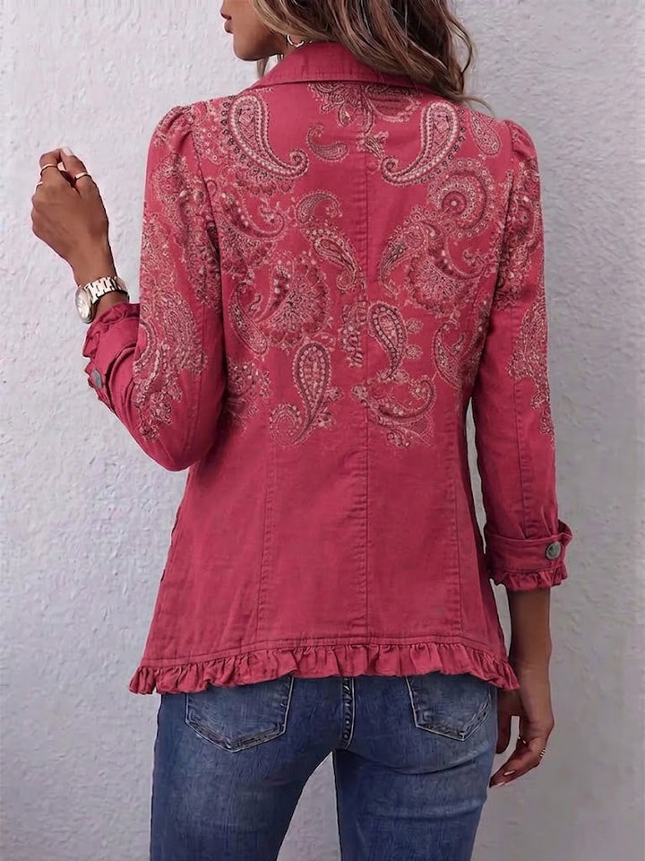 Anouk | Veste Ruffle Imprimé Paisley Vintage
