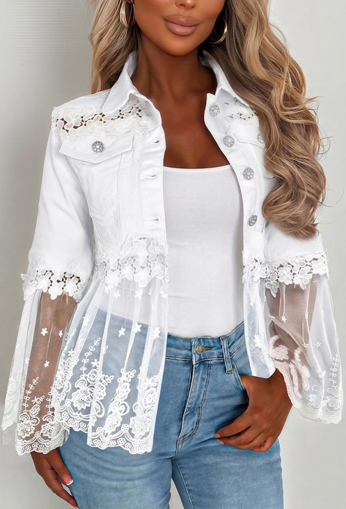 Solange | Veste à panneaux en dentelle