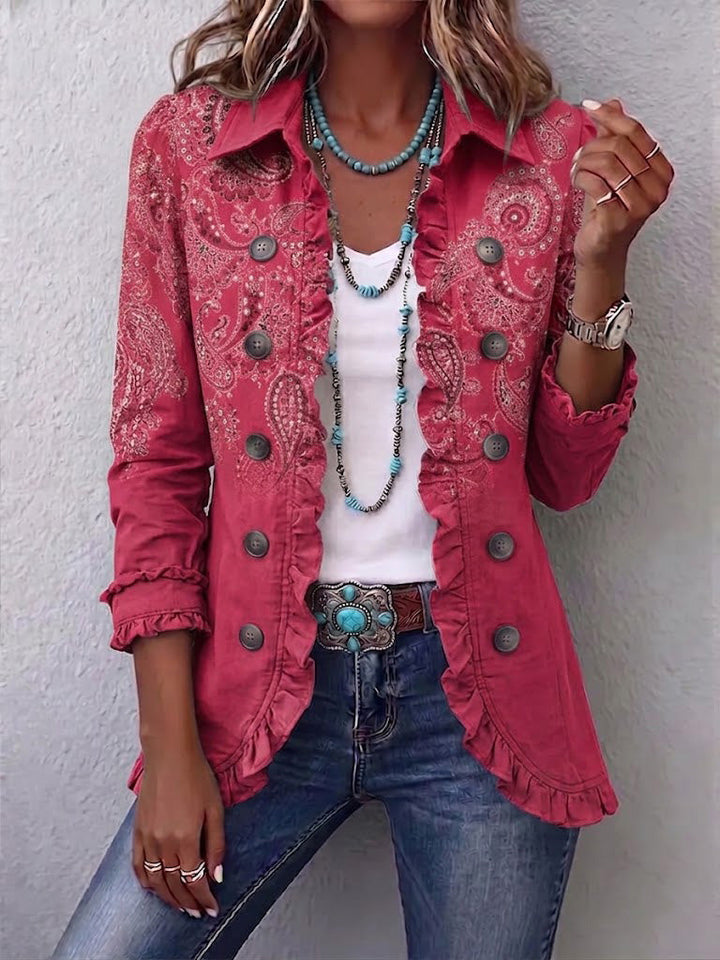 Anouk | Veste Ruffle Imprimé Paisley Vintage