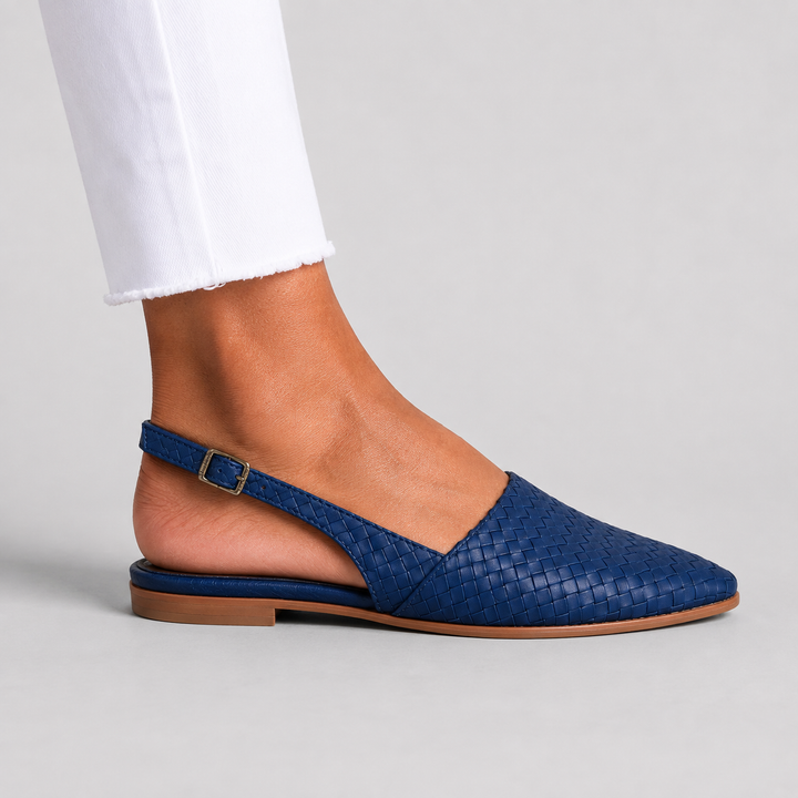 Mocassins Tressés à Bride Arrière
