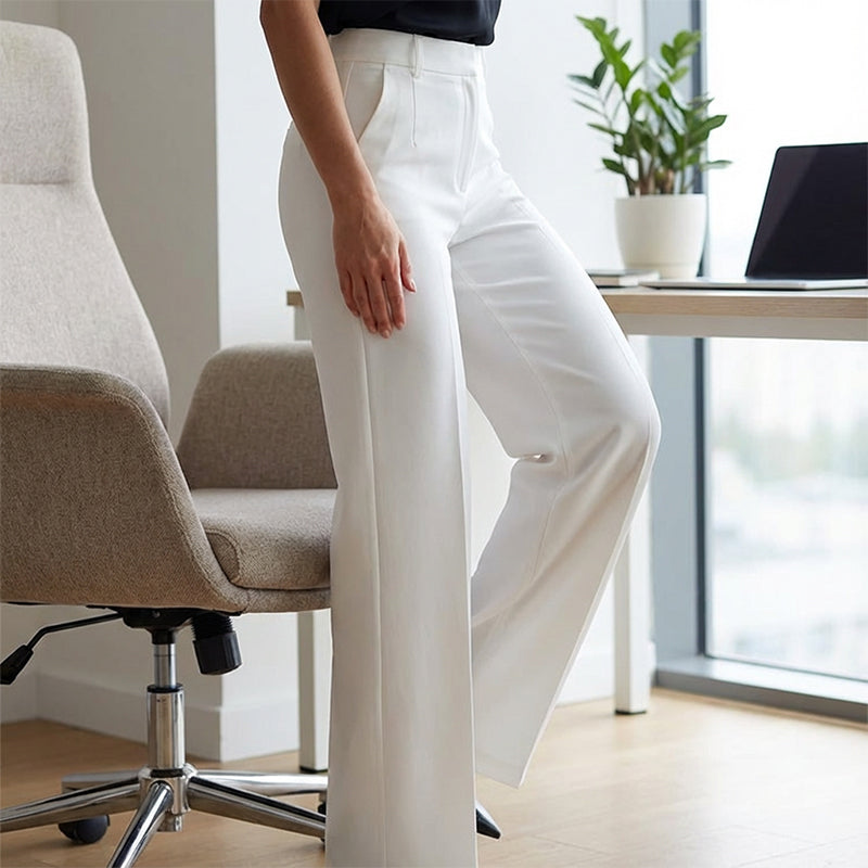Pantalon de costume pour femmes taille haute