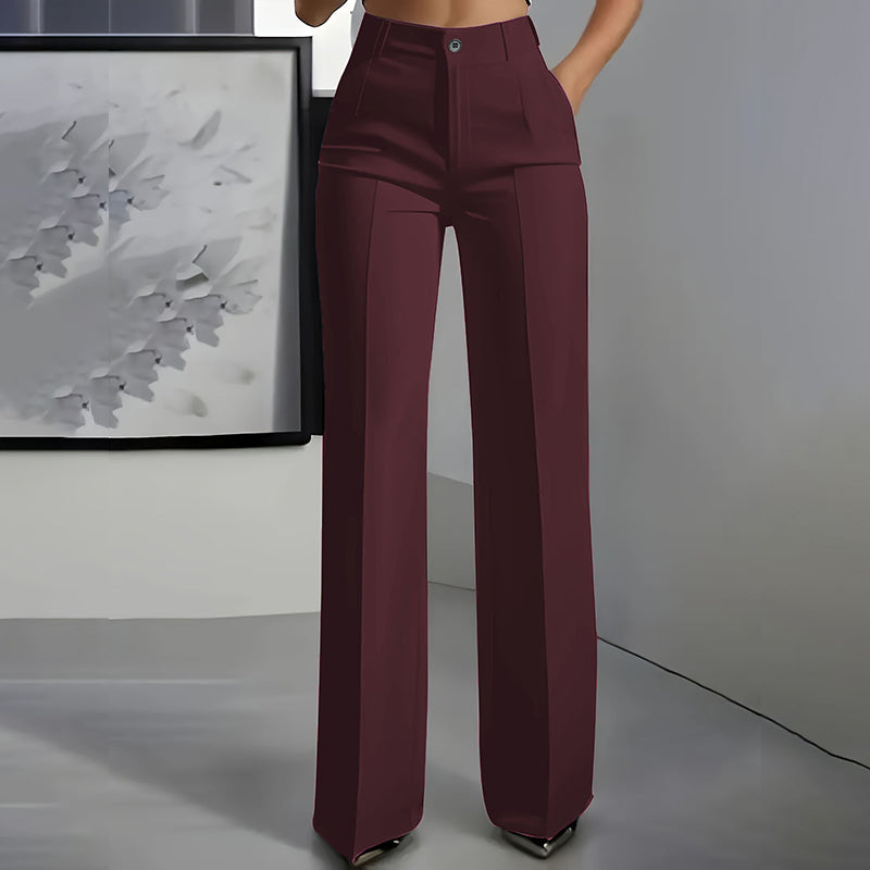 Pantalon de costume pour femmes taille haute