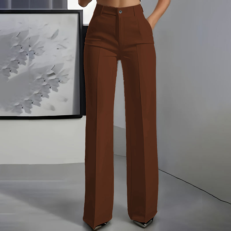 Pantalon de costume pour femmes taille haute
