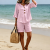 Women's Casual Cotton Two-Piece Outfit