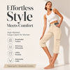 Pantalon cargo capri taille haute pour femmes