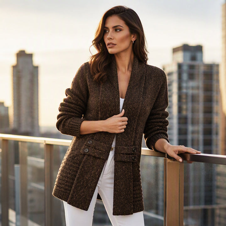 🧥Style Saison - Cardigan Croisé – Confort Léger & Superposition Sans Effort pour les Jours Frais