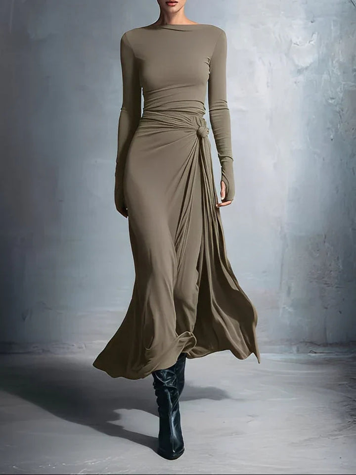 Naiara ❘ Robe maxi avec nœud latéral