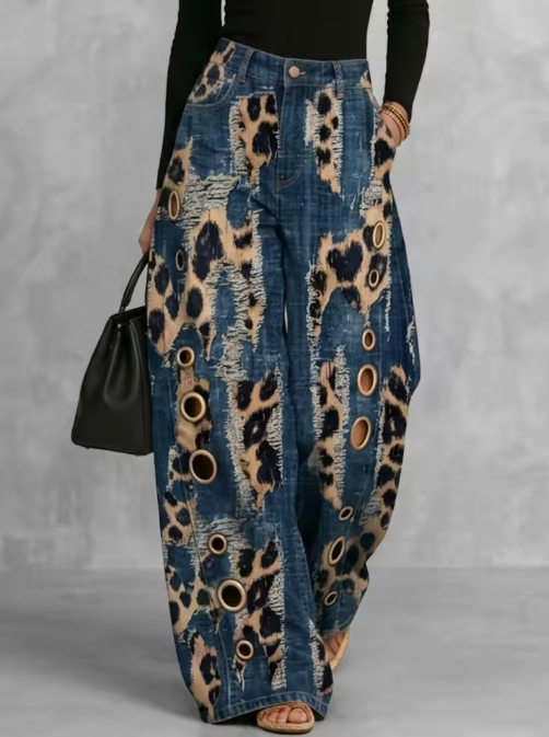 Jean large taille femme décontracté